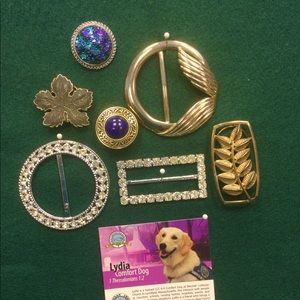 Scarf clips: 7 costume scarf clips.